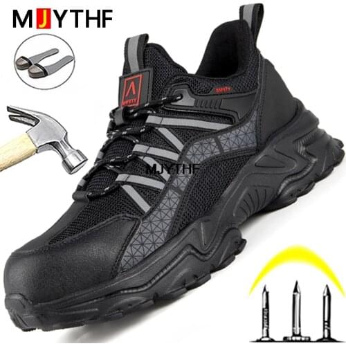 2021 Male Shoes Work Boots Safety Shoes Men Indestructible Working Sneakers Men Steel Toe Shoes Work Safety Boots Dropshipping