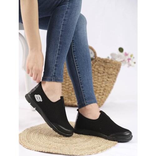 Lance Skin Detailed Meshed Thick Sole Women 'S Sneaker