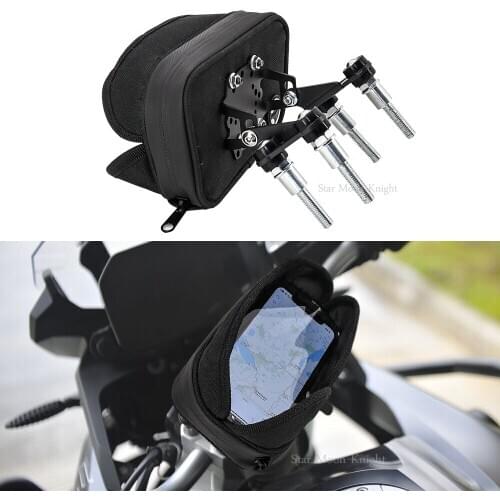 Mobile Phone GPS Plate Phone Holder Media Bag Navigation Bracket Waterproof bag for BMW F650GS F850GS F750GS F800GS F700GS