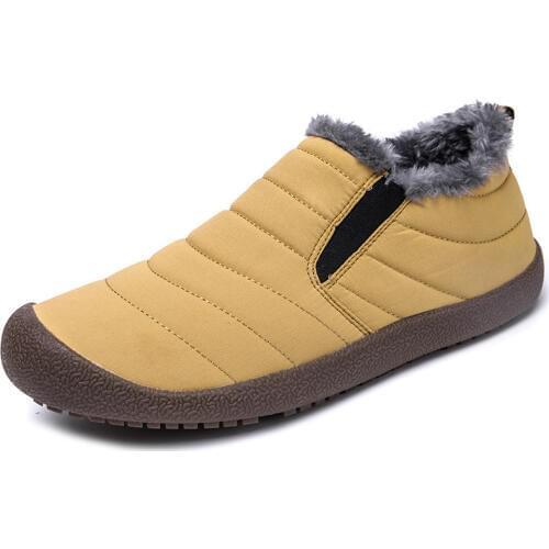 Men Boots Waterproof Comfortable Snow Boots Lightweight Fleece Lined Warm Ankle Shoes New