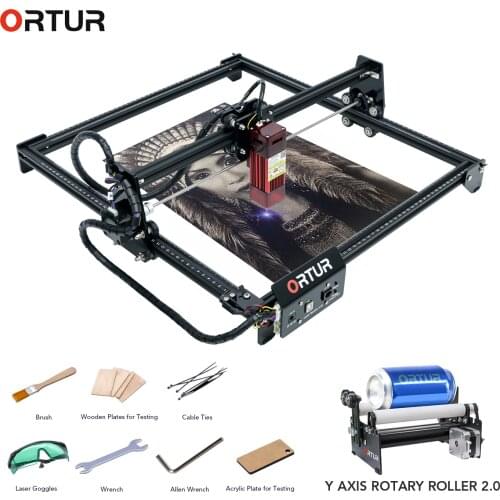 New Ortur Master 2 Fixed Focal 20W Powerful Laser Engraving Machine Engraver Cutter with Upgrad Version Y Axis Rotary Roller