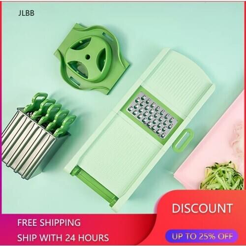 Vegetable Cutter Manual Potatoes Carrots Onion Shredder Adjustable Stainless Steel Kitchen Tools Household Multi-Function