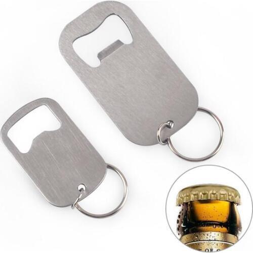 Protable Keychain Keyring Stainless Steel Beer Bottle Opener Big and Small Size Beverage Openers Free Shipping SN976