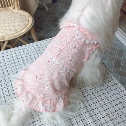 Pet Dress Summer Dog Clothes Cat Clothing Skirt Yorkie Yorkshire Poodle Bichon Pomeranian Schnauzer Pet Costume Dog Apparel