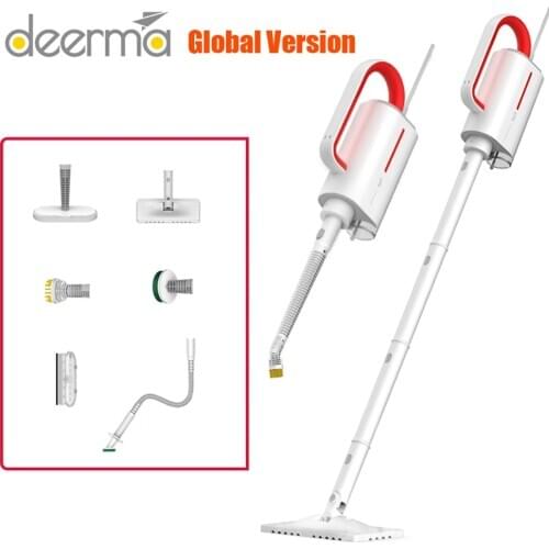 Deerma Handheld Steam Cleaner ZQ610 With 5 Brush Heads 1600W Kitchen Cleaner Steam Glass Scraper Vacuum Glass Cleaner 220V