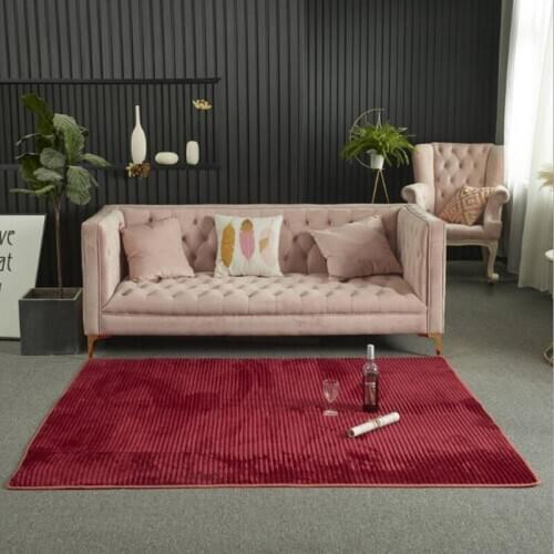 Nordic Solid Color Striped Carpet Living Home Decor Coffee Table Mat Bedside Rug Children Bedroom Carpet Balcony Bay Window Pad