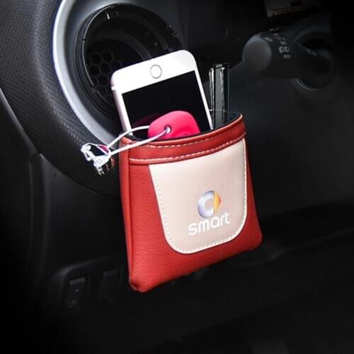 Car storage bag for smart fortwo forfour 453 car accessory Air conditioning air outlet Finishing bag Car interior decoration