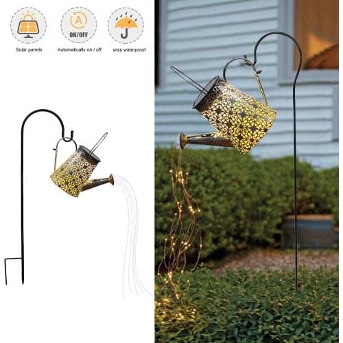 LED Solar Garden Light Watering Can Lamp Garden Decoration Outdoor Waterproof Lawn Lamp Landscape Light String Lights