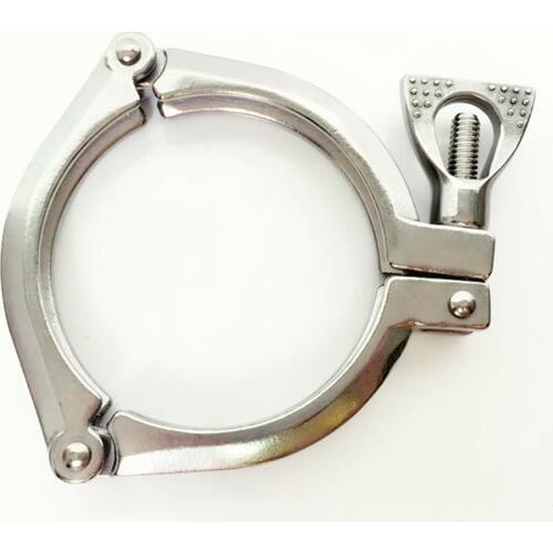 2" Tri Clamp 304 Stainless Steel Threee Section Sanitary Fitting 64mm Ferrule OD Fit 51mm Pipe OD For Homebrew Beer