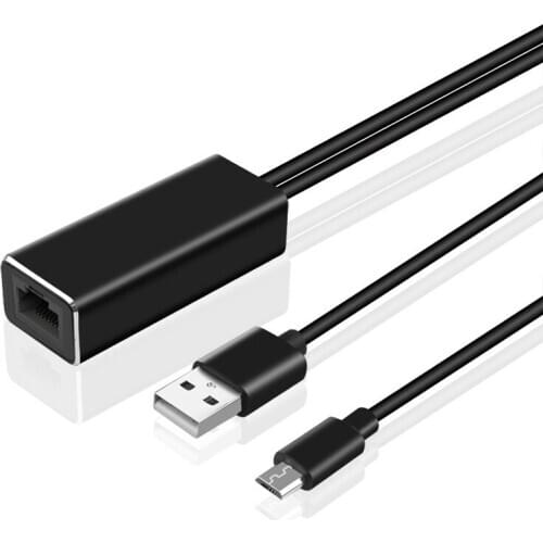 TV Stick HD 480 Mbps Micro USB2.0 To RJ45 Ethernet Adapter 10/100 Mbps For New Fire TV/ Ultra Audio Network Card