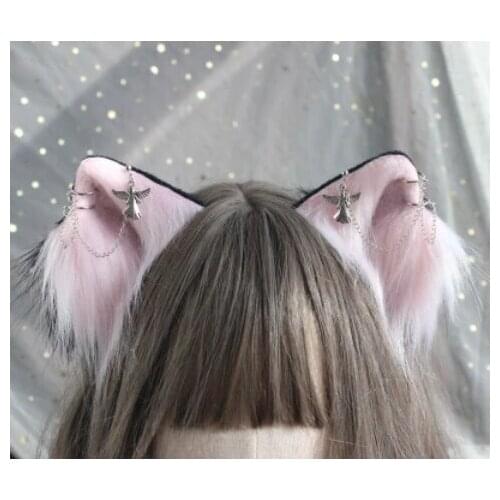 Lolita animal earHand-made cat ear cos beast ear cat ear clip cute headdress dark goth sweet ear