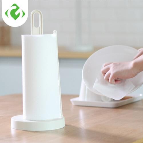 Vertical Roll Holder Paper Napkin Shelf Desktop Punch Paper Towel Storage Holders For Kitchen Tissue Punch-Free Storage Rack