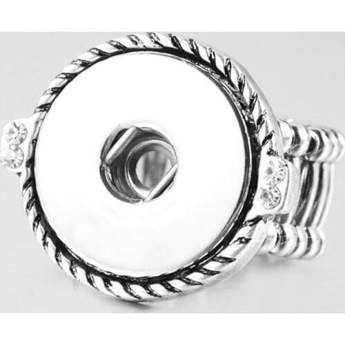 XH321 New DIY snap button Rings Elastic Design (fit 18mm 20mm snaps )