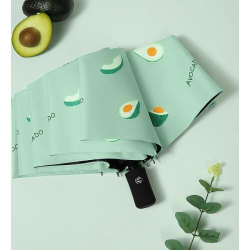 Avocado Automatic Umberlla Rain UV Parasol Women Large Size Waterproof Fruit Style Umberlla Folding UV Protection Umbrellas