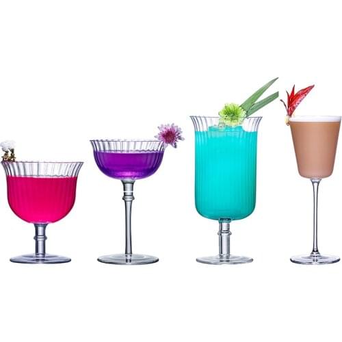1PCS Cocktail Glass Champagne Cup Wine Glass Margarita Glasses Tasting Glass Martini Glass