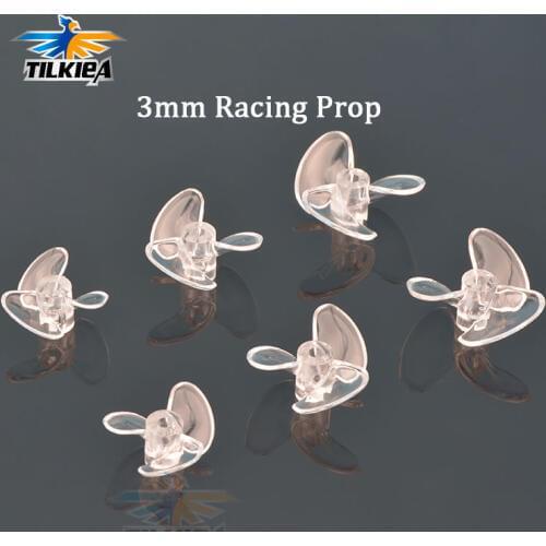 1 pc Transparent High Speed 3mm Prop RC Boat 3 Blades Propeller High Toughness Positive / Reverse 3 Blades Screw for Rc Boat