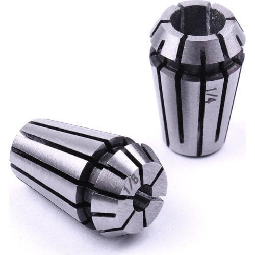 2Pcs 1/4'' 1/8'' ER11 Precision Spring CNC Collet Chucks Tool Bits Holder Set For CNC Engraving Machine & Milling Lathe Tool