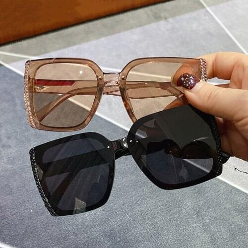 2021 Vintage Square Sunglasses Women Oversized Sunglasses Women Men Retro Black Luxury Sun Glasses Driver Goggle Oculos UV400