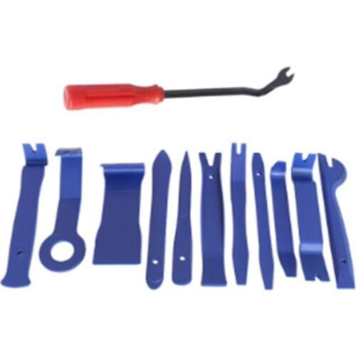4-12pcs/Set Interior Tool Kit Pry Door Clip Radio Panel Car Removal Tool Plastic Trim Audio Dashboard Disassembly Repair Tool