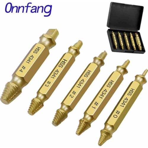 High Quality 4-6Pcs Damaged Screw Extractor Kit,Broken Speed Out Bolt Extractor,Easy Out Broken Bolt Stud Remover Tools