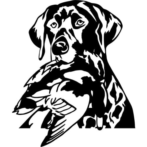 40632# Die-Cut Vinyl Decal Labrador Retriever Head Car Sticker Waterproof Auto Decors on Car Body Bumper Rear Window
