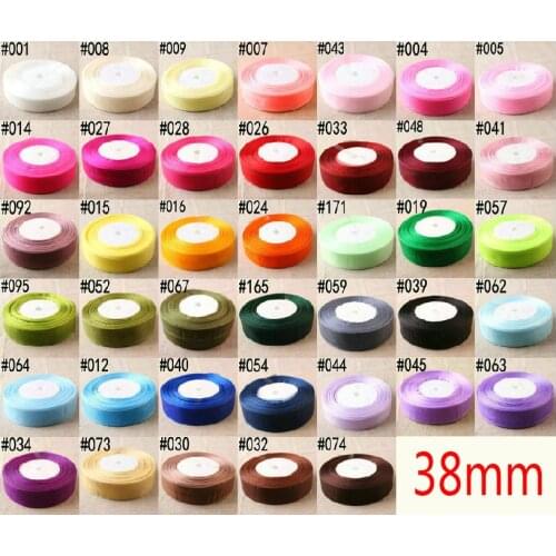 50Y 38mm Organza Ribbon Apparel Sewing Fabric DIY Gift Packaging Wedding Decoration Tapes Christmas Ribbon Party Supplies B