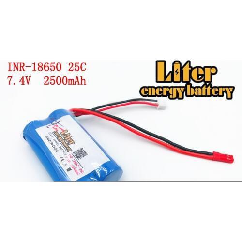7.4V 2500mAH 25C JST 18650 Remote control model aircraft helicopter high rate battery lithium ion battery pack