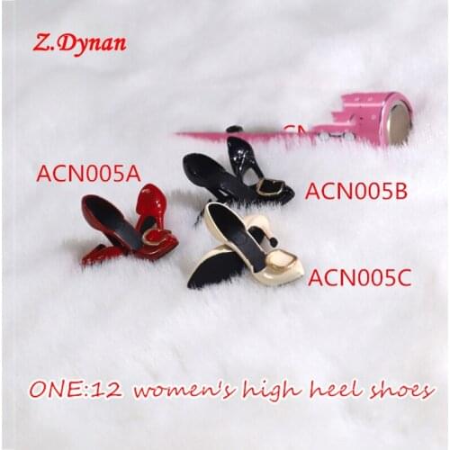 ACNTOYS 1/12 Scale female action figure shoes fashion Thin high-heels shoes for 6 inches action figures