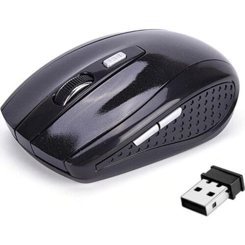 2.4Ghz 6 Buttons Wireless Computer Mouse 4 Adjustable DPI Levels Gaming Mouse Gamer Optical Laptop Mouse Mice with USB Receiver