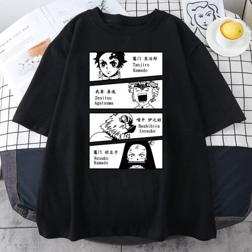 Hot Anime Demon Slayer T Shirt Men Kawaii Summer Tops Harajuku Tshirt Male