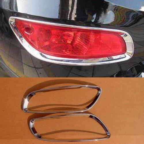 Lsrtw2017 abs car rear foglight trims chrome for hyundai santa fe 2010 2011 2012