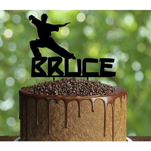 Personalized name Martial Arts birthday Acrylic cake toppers wedding christening baby shower baptism party decorations