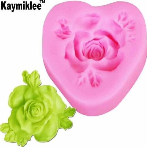 Kaymikle M878 3D Rose Silicone Fondant Molds Mould for Cake Decorating DIY Resin Wedding Cakes Decorating Tools Chocolate