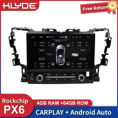 Klyde 10.1" PX6 Car Android Auto Radio Multimedia Mirror Link For Toyota Alphard 2015 GPS Navigation Carplay Bluetooth Head Unit
