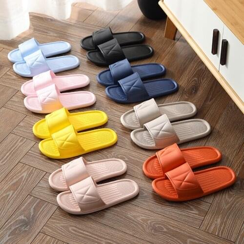 Indoor Summer Mens Slippers Thick Platform Women Slippers For Home Women Shoes Anti-Slip Bathroom Slipper Floor Slides