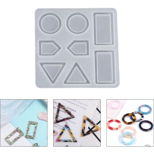 Crystal Epoxy Resin Mold Earrings Pendant Casting Silicone Mould Handmade DIY Crafts Jewelry Making Tools