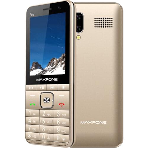 MAXFONE V6 Mobile Phone 2.8" Dual Sim Big Keyboard Bluetooth Flashlight MP3 FM Camera BigHorn Cheap Celular Russian Keyboard