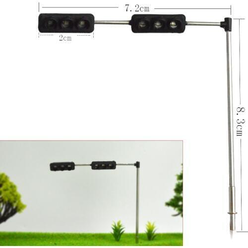 Ho 1/87 Scale Model Light Crossing Street Signal Traffic Lamp Train Railroad Building Landscape Diorama Sand Table Layout