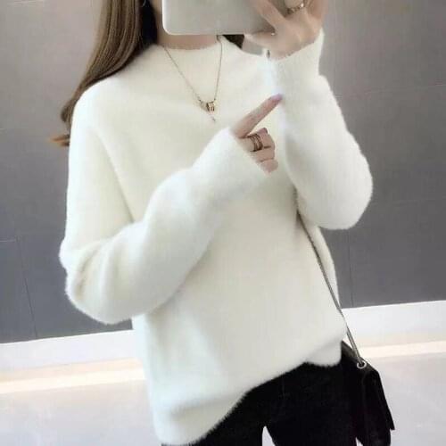 Autumn Winter Knitted Jumper Tops turtleneck Pullovers Casual Sweaters Women Shirt Long Sleeve Tight Sweater Girls S-2XL