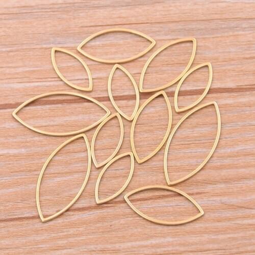 10pcs 3 Size Eye Charm Gold Stainless Steel Pendant Open Bezels Hollow Pressed Resin Frame Mold Bezel DIY Jewelry Making