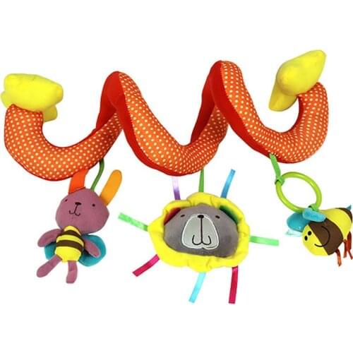 Lovely Animal Stars Baby Bed Stroller Hanging Toy Newborn Early Education Soft Plush Rattle Mobiles Toys Mobile Phone Straps