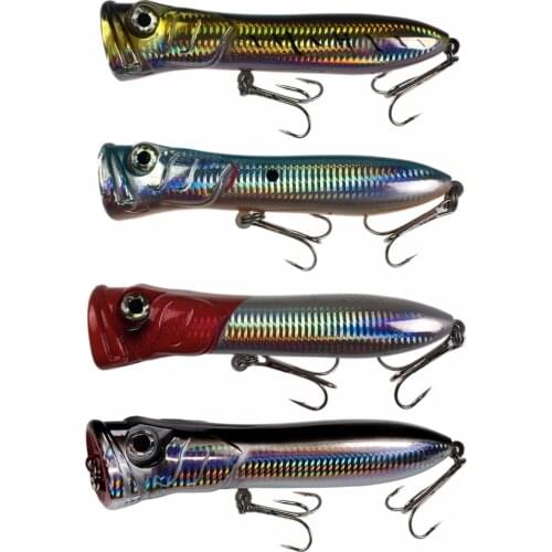 QUALYQUALY Popper Fishing Lure 3.7oz 7in Saltwater GT Offshore Big Game Top Water Tuna Lures Heavy Duty Hare Lures Baits