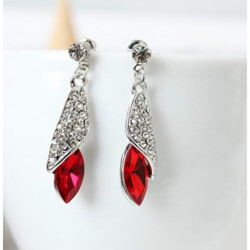Korean Desert Light Crystal Earrings Fashion Jewelry Earrings Alloy Bohemia Earrings Austria Blue Womens Elegant Earrings