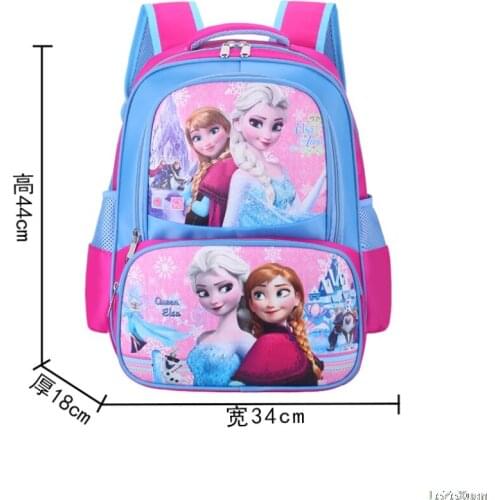 Disney Kindergarten schoolbag cartoon Elsa school bag girl boy children backpack kid spiderman schoolbag