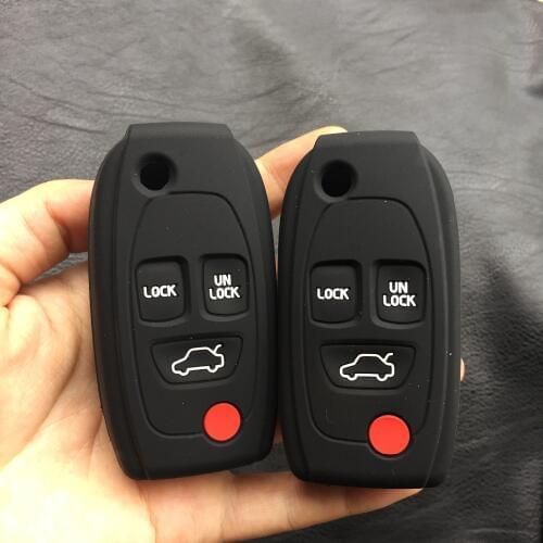 Silicone rubber car key cover for volvo xc60 s80 v40 v60s60 4 button key cover case