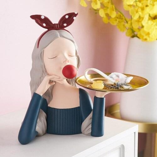 Nordic elegant bubble girl tray home decoration decoration new home moving housewarming gift wedding gift