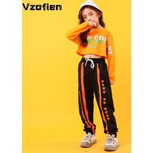 Girls Street Dance Hip Hop Dance Costumes Kids Mordern Dance Performance Party Clothes Fashion Children Jazz Dance Clothing