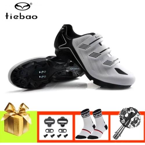 Tiebao spd shoes sapatilha ciclismo mtb pedals men cycling sneakers self-locking women outdoor superstar riding bicycle shoes