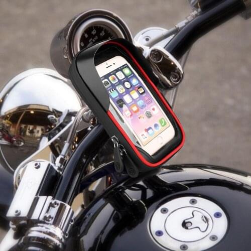 Waterproof Motorcycle Phone Holder Bag 360 Degrees Rotating Navigation Bracket Holder With Sun Visor For 4.5-6.4 Inch Phone