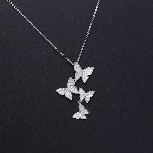 High Quality Brand Design Fashion Necklace 2020 Wholesale Butterfly Necklace For Women Gift Dropshipping with Box